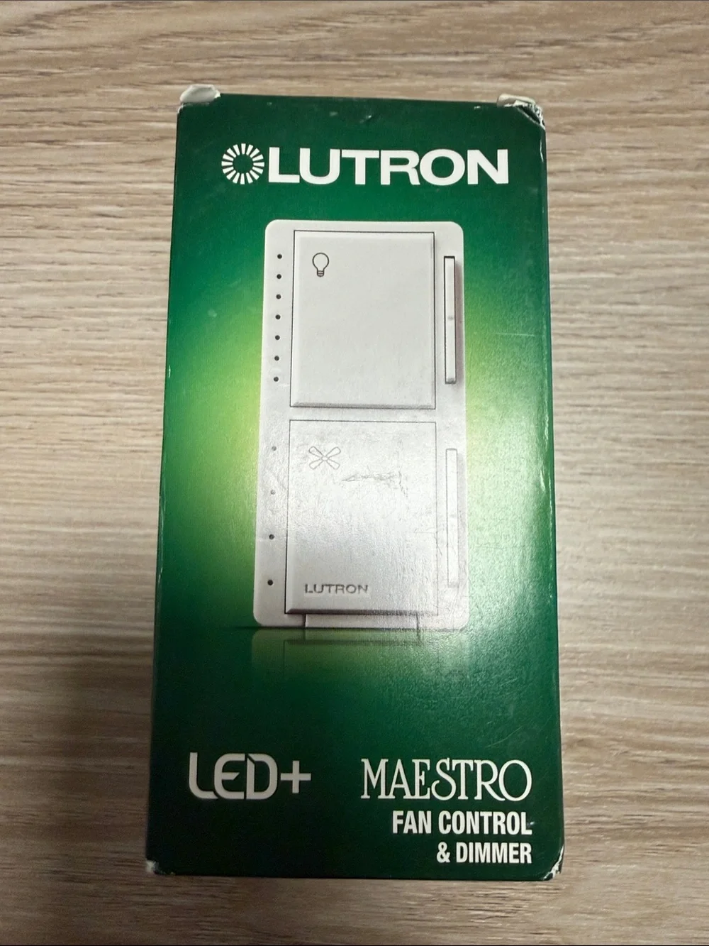LED+ Maestro White Dual Switch Dimmer - White. Lutron